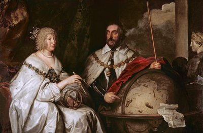 Het Madagascar Portret van Thomas Howard en zijn vrouw Aletheia Talbot, 1635 door Anthony van Dyck